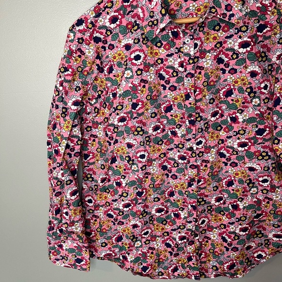 Boden Relaxed Cotton Shirt Pink Ditsy Floral - Picture 5 of 11